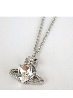 Vivienne Westwood Silver Heart Orb Pendant Necklace